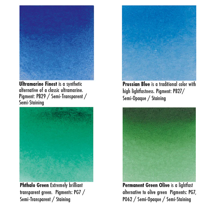 Schmincke Horadam Watercolor 12 Half Pans with Travel Brush - Image 3