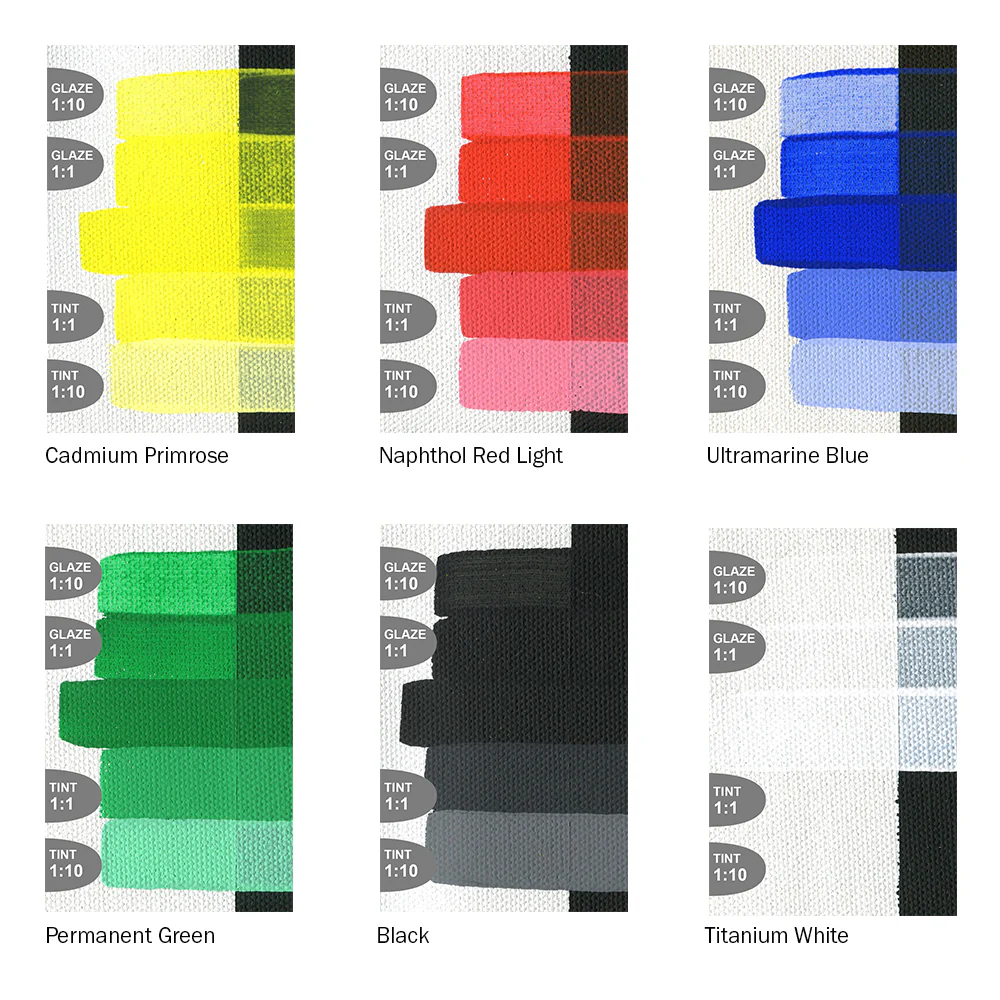 GOLDEN SoFlat Matte Pop Set 6 Colors x 2oz jars - Image 3