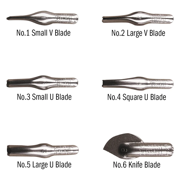 Speedball Lino Cutter Replacement Blades No. 1-6 - Image 2