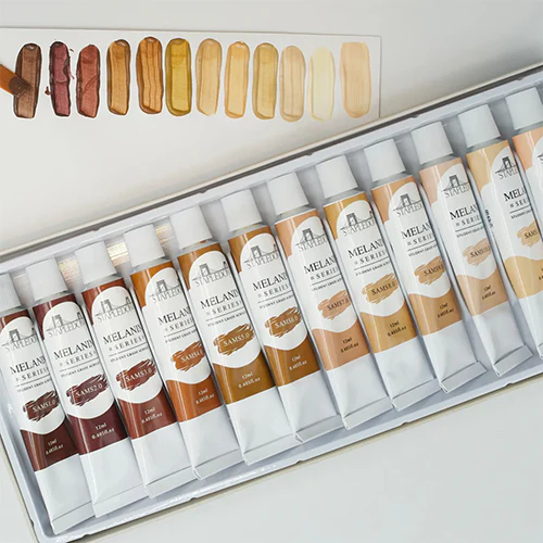 Stapledon Arts - Melanin Series Skin Tone Acrylic Paint, Set of 12 tubes - Image 3