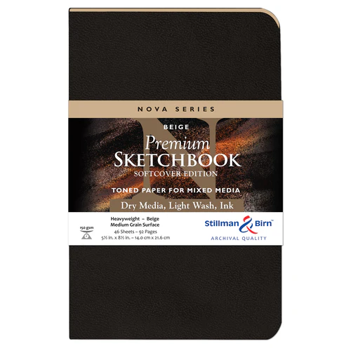 Stillman & Birn, Nova Series Beige Toned Softbound Sketchbooks, Various Sizes