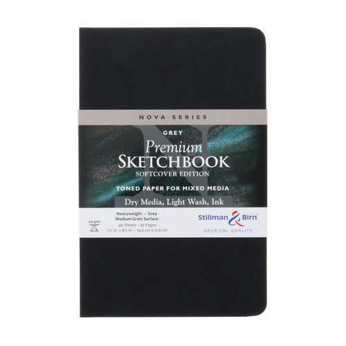 Stillman & Birn, Nova Series Grey Toned Softbound Sketchbooks, Various Sizes