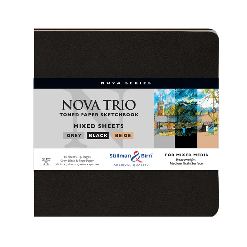 Stillman & Birn  Nova Trio Series Mixed Sheets Sketchbooks in Softbound or Wirebound