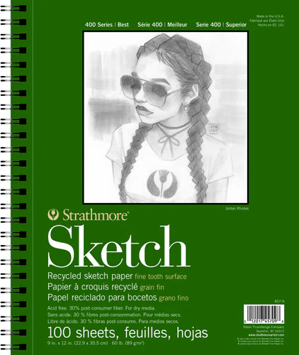 Strathmore Recycled Sketch Pads 400 Series, Various Sizes - Image 3