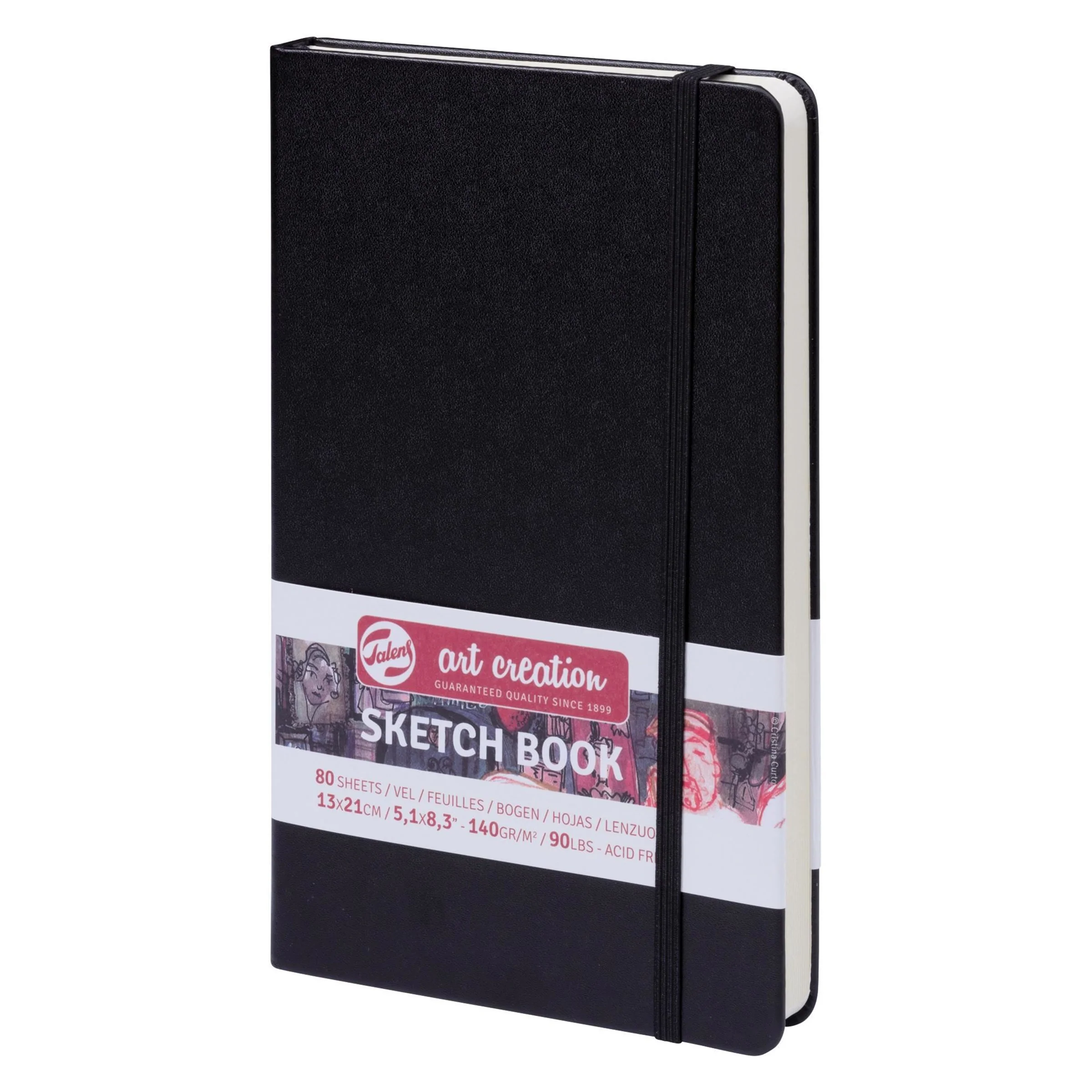 Talens Art Creation Hard Cover 5.1 x 8.3" Sketchbook in Various Colors - Image 2