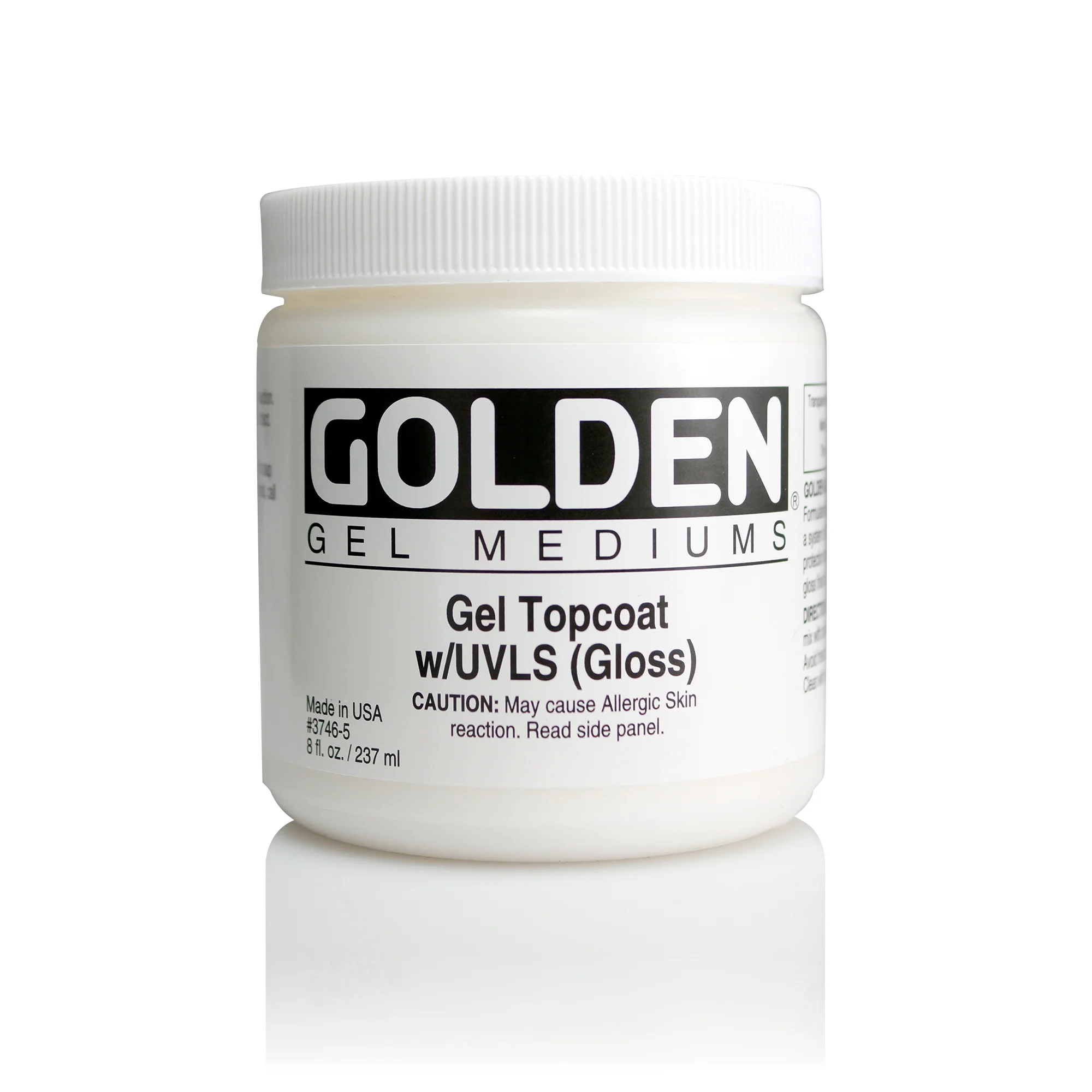 GOLDEN Topcoat Gel W/ Uvls 8oz