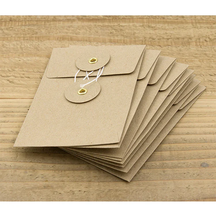 TRAVELER's Small Brown Kraft Envelopes with String Closure set/8 - Image 2