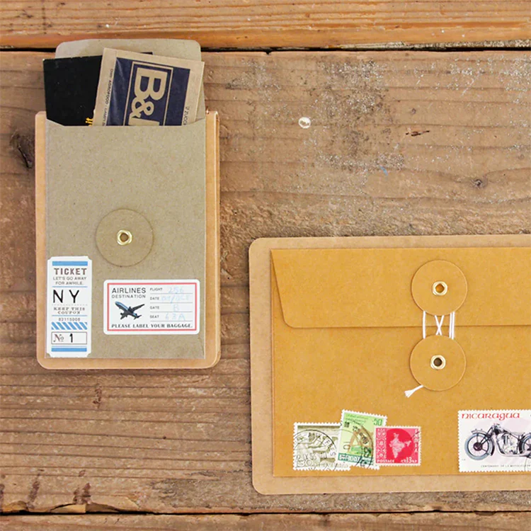 TRAVELER's Small Brown Kraft Envelopes with String Closure set/8 - Image 3