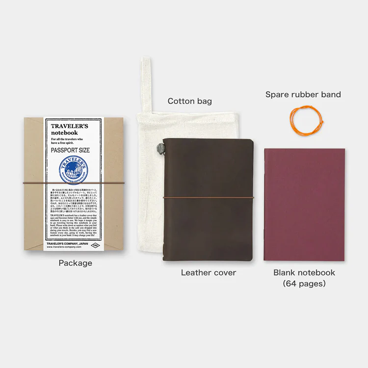 TRAVELER'S Notebook Passport Size Brown Cover - Image 2