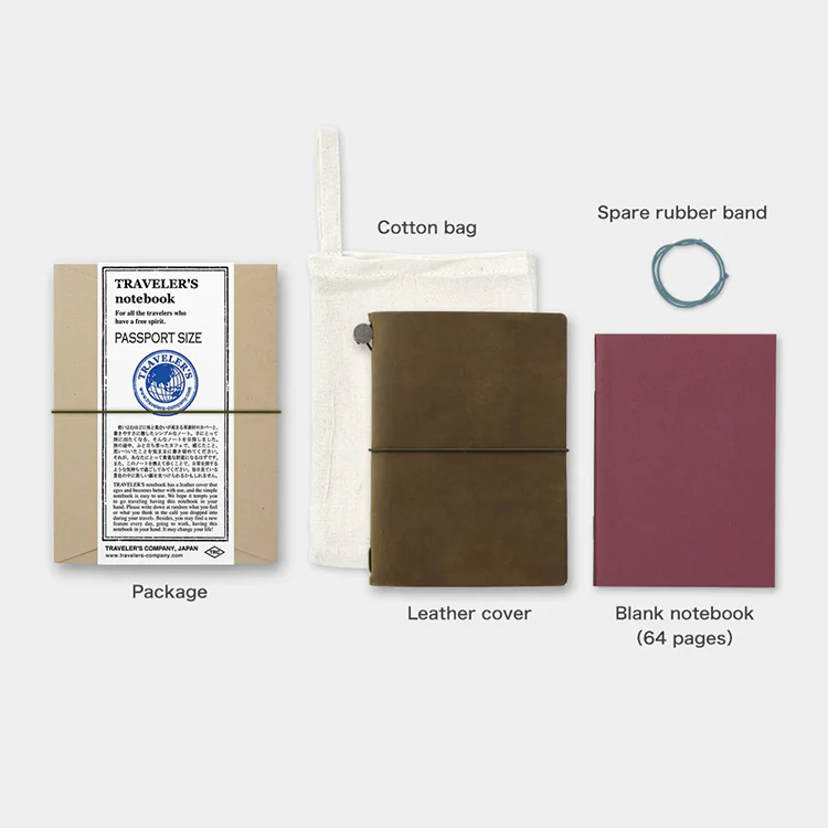 TRAVELER'S Notebook Passport Size Olive Cover - Image 2