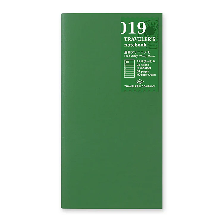 TRAVELER'S Regular Size Refill 019 Free Diary Weekly+Memo