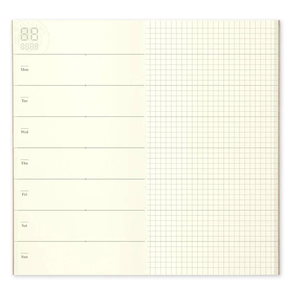 TRAVELER'S Regular Size Refill 019 Free Diary Weekly+Memo - Image 2