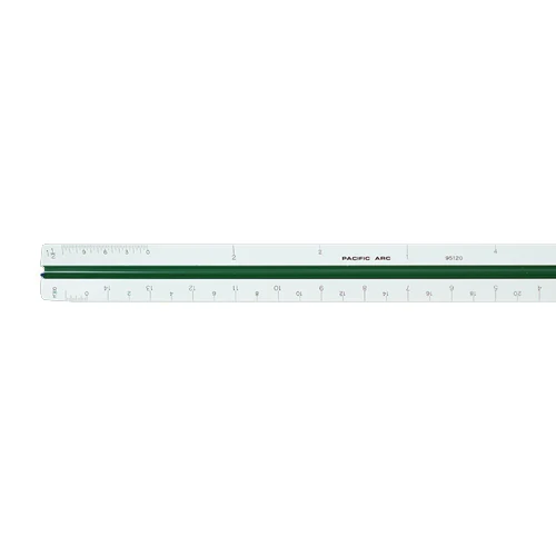 Triangular Architects Scale, Color Coded - 12"