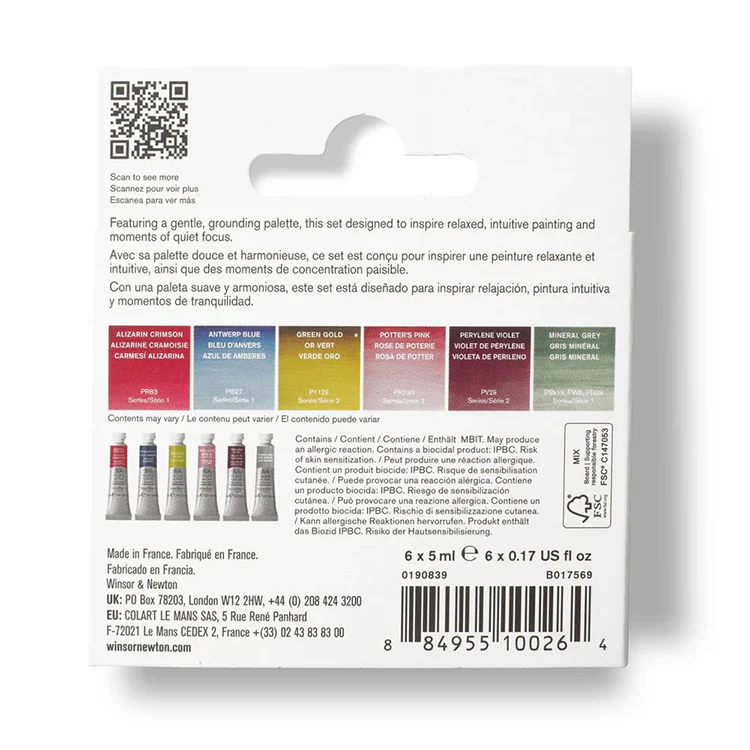Winsor & Newton Watercolor Mindful Set, 6 x 5ml Tubes - Image 4