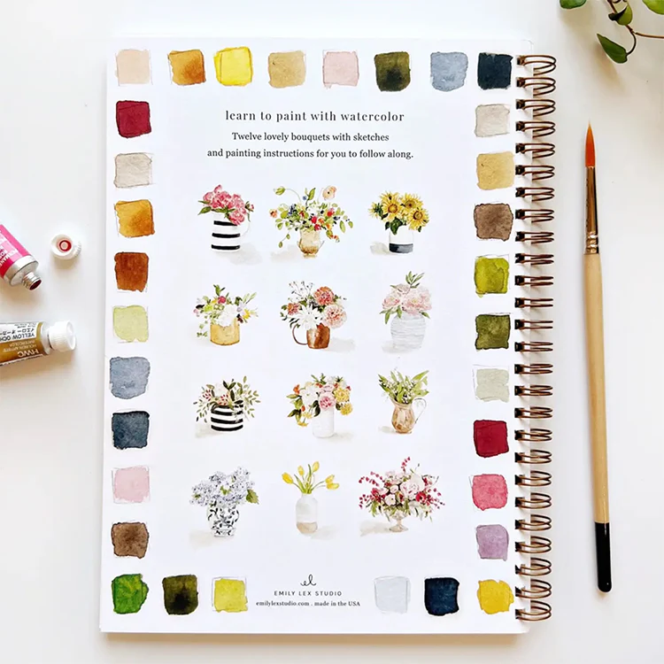 Emily Lex Watercolor Workbooks, Bouquets - Image 2