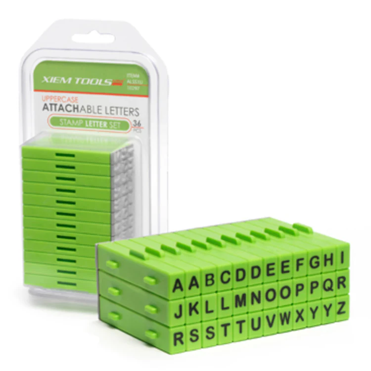 Xiem Attachable Uppercase Stamp Set 36pc