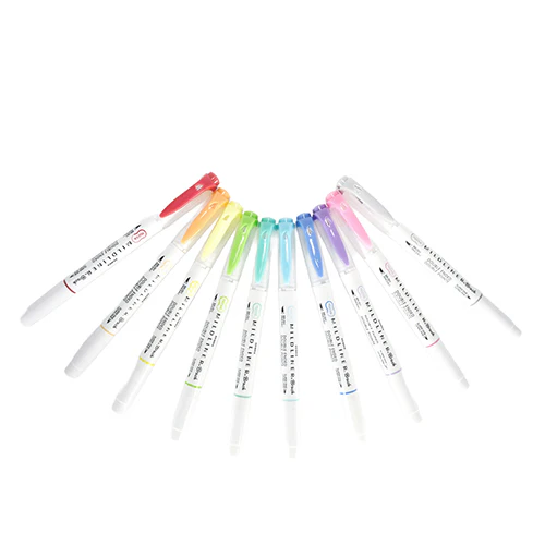 Zebra Mildliner Double-Sided Creative Brush Pen & Marker, 10 Color Set - Image 4